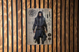 DnD Inspired Ninja Sketch Wall Art Metal Sign - Fantasy Stealth, RPG Warrior, Dungeon Explorer, Adventure Art, Role Play Decor