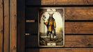 DND Style The Fool Wall Art Metal Sign - Fantasy Journey, Medieval Tarot, Adventurous Spirit, Role Play Imagery, Quest Beginnings
