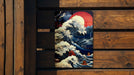 Vintage Japanese Ocean Art Metal Sign - Serene Sea, Traditional Waves, Oriental Aesthetic, Peaceful Water, Artistic Decor