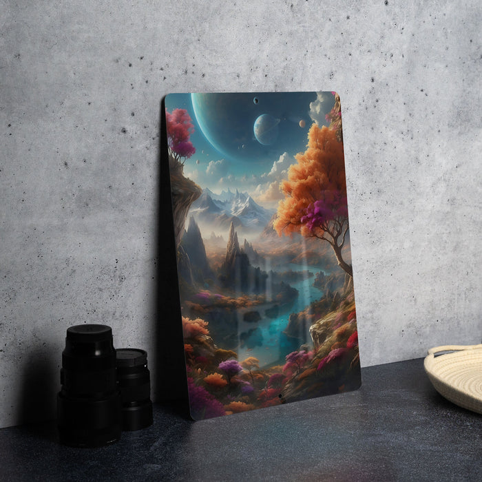 Alien World Nature Wall Art Metal Sign - Extraterrestrial Flora, Sci-Fi Landscape, Cosmic Wilderness, Space Frontier, Otherworldly Beauty