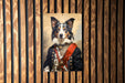Fancy Victorian Border Collie Metal Sign - Elegant Portrait, Regal Canine, Aristocratic Pet, Period Dress, Classic Decor