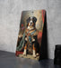Victorian Warrior Bernese Mountain Dog Metal Sign - Noble Guardian, Regal Armor, Heroic Companion, Historical Warrior, Majestic Decor