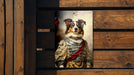 Victorian American Shepherd Metal Sign - Noble Breed, Elegant Portrait, Regal Canine, Historical Elegance, Classic Shepherd Decor