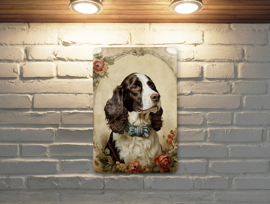 Victorian English Springer Metal Sign - Regal Spaniel, Aristocratic Charm, Period Dog Portrait, Noble Canine, Heritage Decor
