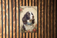 Victorian English Springer Metal Sign - Regal Spaniel, Aristocratic Charm, Period Dog Portrait, Noble Canine, Heritage Decor