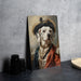Victorian Fancy Dalmatian Metal Sign - Regal Spots, Noble Breed, Aristocratic Pose, Period Elegance, Spotted Companion Decor