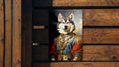 Victorian Fancy Husky Metal Sign - Noble Snow Dog, Regal Winter Breed, Aristocratic Husky, Period Attire, Majestic Canine Decor
