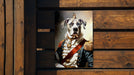 Victorian Great Dane Warrior Metal Sign - Majestic Protector, Regal Guardian, Noble Dane, Historical Fighter, Grand Canine Decor