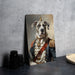 Victorian Great Dane Warrior Metal Sign - Majestic Protector, Regal Guardian, Noble Dane, Historical Fighter, Grand Canine Decor