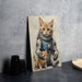 Cute Astronaut Cat Art Metal Sign - Space Kitty, Cosmic Pet, Sci-Fi Animal, Galaxy Explorer, Feline Astronaut
