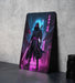 Cyberpunk Ninja Wall Art Metal Sign - Futuristic Warrior, Sci-Fi Decor, Urban Samurai, Neon Blade, Tech Assassin