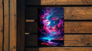 Cyberpunk Galaxy Sky Wall Art Metal Sign - Sci-Fi Cityscape, Neon Universe, Futuristic Decor, Space Aesthetic, Urban Stars