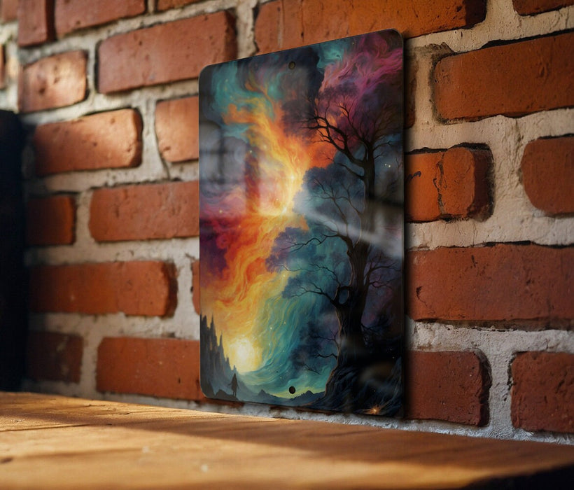Fantasy Abstract Wall Art Metal Sign - Dreamy Landscape, Enchanted Art, Magical Scenery, Mystical Decor, Imagination Realm