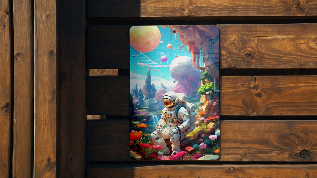 Colorful Fantasy Galaxy Wall Art Metal Sign - Vibrant Space, Cosmic Dreams, Sci-Fi Decor, Universe Imagination, Star Art