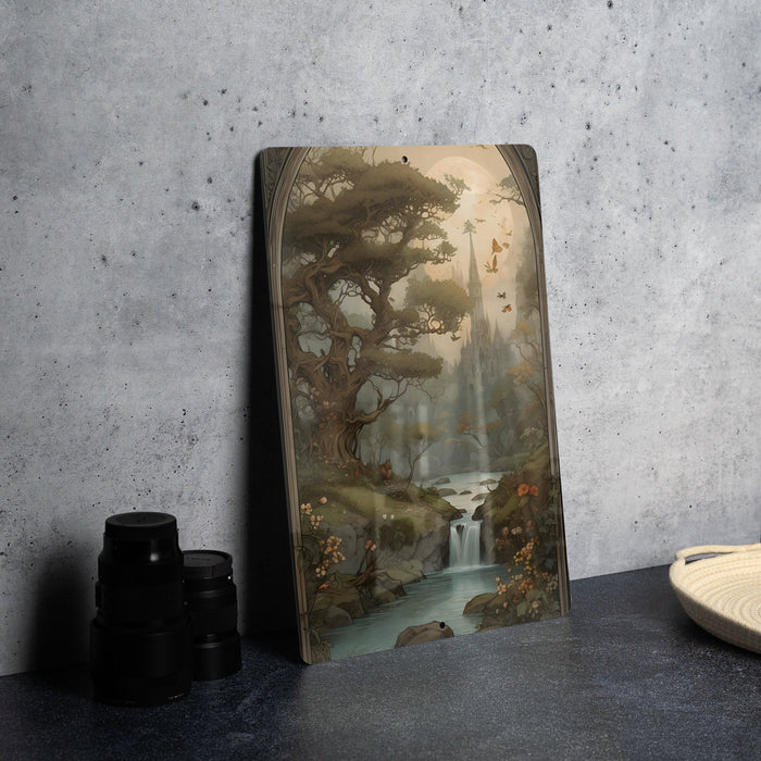 Fantasy Nature Wall Art Metal Sign - Enchanted Forest, Magical Landscape, Mystical Woods, Dreamy Scenery, Fairy Tale Decor