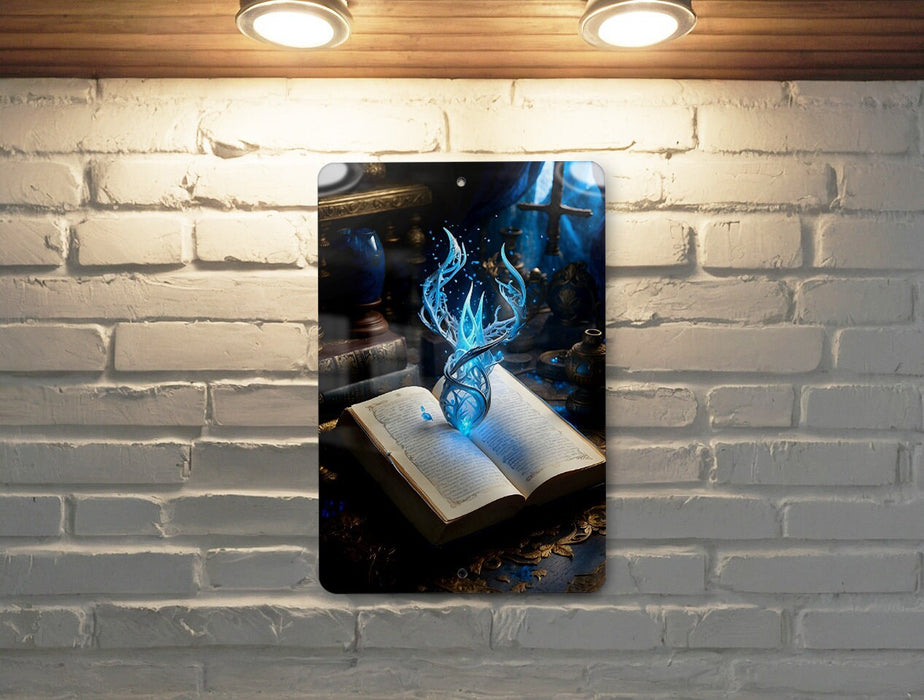Fantasy Reading Wall Art Metal Sign - Enchanted Books, Magical Library, Literary Adventure, Storybook Charm, Dreamer's Escape