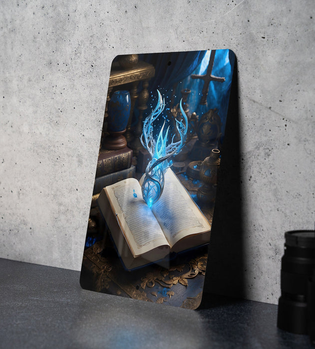 Fantasy Reading Wall Art Metal Sign - Enchanted Books, Magical Library, Literary Adventure, Storybook Charm, Dreamer's Escape