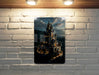 Castle in Nature Fantasy Wall Art Metal Sign - Mystical Fortress, Enchanted Kingdom, Fairy Tale Castle, Magical Landscape, Epic Scenery