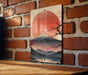 Simplistic Japanese Mountain Wall Art Metal Sign - Minimalist Nature, Zen Landscape, Oriental Scenery, Peaceful View, Asian Art