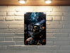 Astronaut Skeleton Universe Metal Sign - Space Art, Cosmic Decor, Sci-Fi Wall Art, Galaxy View, Mystery of Space