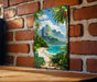 Anime Beach Jungle Wall Art Metal Sign - Manga Style, Tropical Decor, Nature Art, Serene Scenery, Adventure Theme