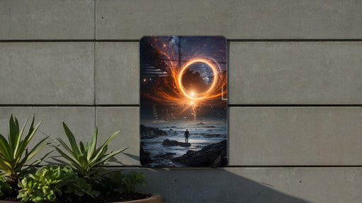 Black Hole Nature Wall Art Metal Sign - Cosmic Wilderness, Space Decor, Sci-Fi Art, Galaxy Theme, Celestial Beauty