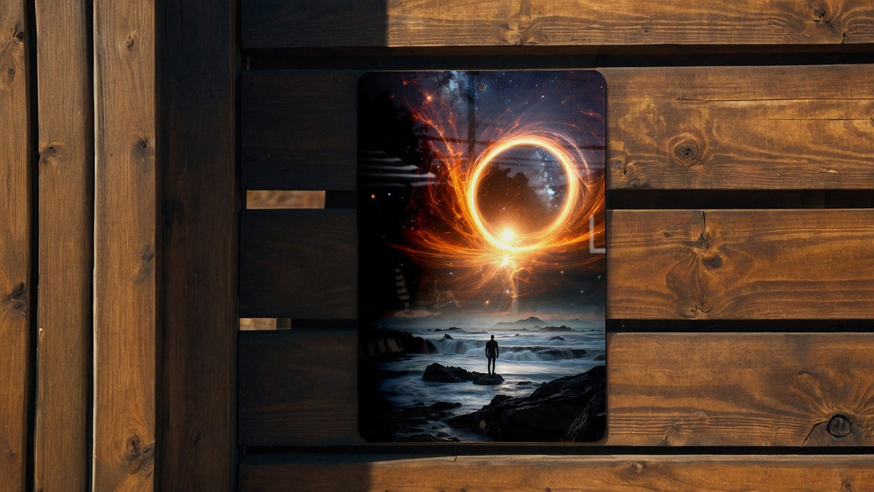 Black Hole Nature Wall Art Metal Sign - Cosmic Wilderness, Space Decor, Sci-Fi Art, Galaxy Theme, Celestial Beauty