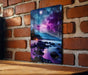 Colorful Galaxy Beach Art Metal Sign - Cosmic Seaside, Space Decor, Starry Shore, Sci-Fi Ocean, Astral Sand