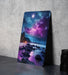 Colorful Galaxy Beach Art Metal Sign - Cosmic Seaside, Space Decor, Starry Shore, Sci-Fi Ocean, Astral Sand