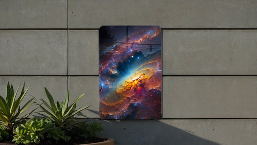 Colorful Galaxy Wall Art Metal Sign - Cosmic Decor, Space Art, Universe Painting, Sci-Fi Beauty, Astral Design
