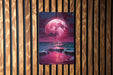 Colorful Night Sky Ocean Wall Art Metal Sign - Starry Sea, Celestial Waters, Cosmic Ocean, Night Beach, Serene View