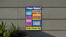 Colorful Classroom Rules Metal Sign - Easy to Clean Classroom Decor - Educational - Educational Poster - Teacher - Teacher Sign