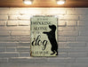 Not Drinking Alone Metal Sign, Not Drinking Alone if Dog Is at Home, Dog Drink Sign, Funny Sign, Bar Sign, Pet Decor, Gift