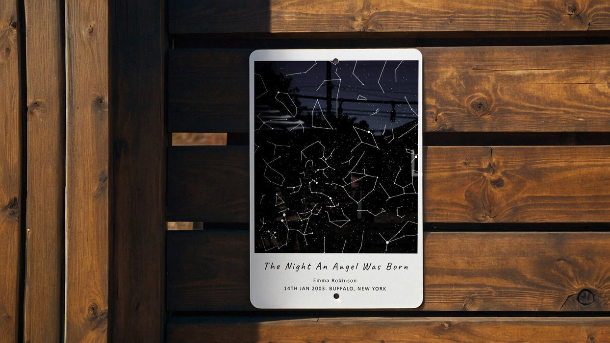 Custom Metal Star Map, Mothers Day Gift, The Day You Were Born Star Map, Personalized Star Map, Personal Birthday Gift, Nursery Decor