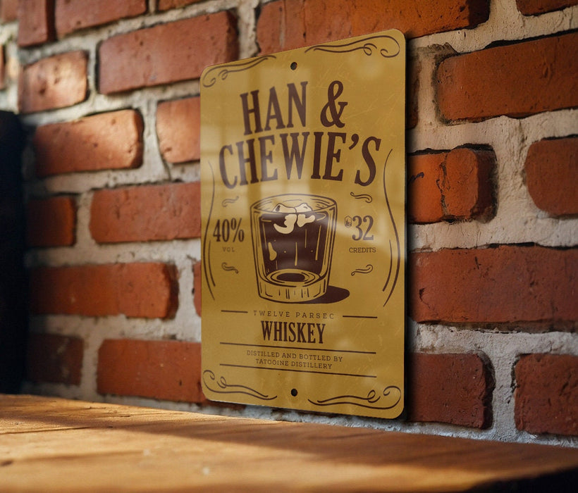 Star Wars Metal Sign, Hans, Chewie, Mancave/Bar Sign, Star Wars Whiskey, Vintage Style Sign