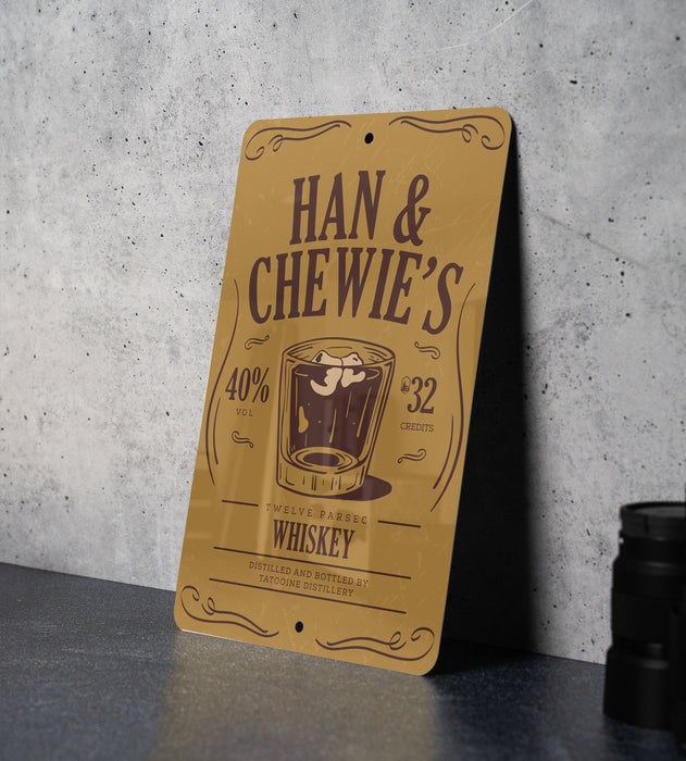 Star Wars Metal Sign, Hans, Chewie, Mancave/Bar Sign, Star Wars Whiskey, Vintage Style Sign