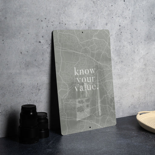 Know Your Value - Motivational Metal Sign