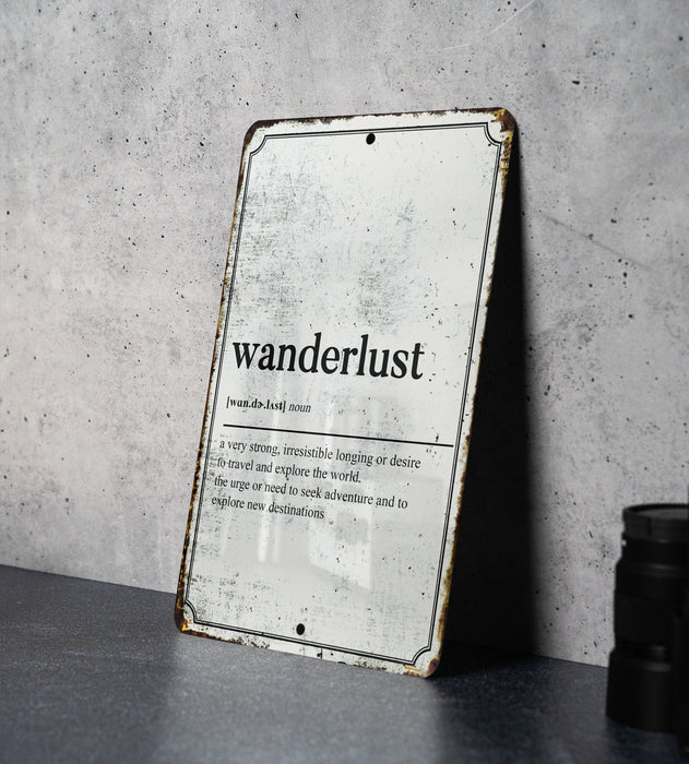 Wanderlust Definition Sign, Personalized Definition, Metal Sign, RV Decor, Unique Home Decor, Hippie, Hippie Decor