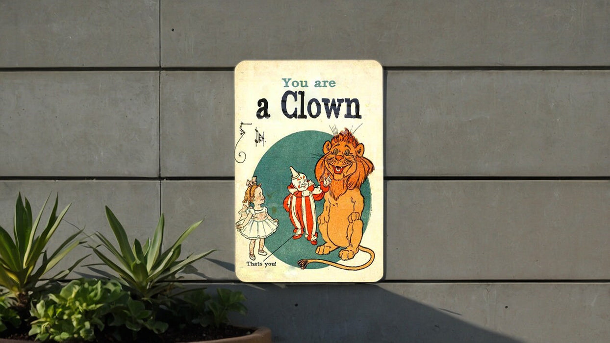 You Are a Clown - Zoo Parody Childrens Book - Funny Gift - Funny Wall Decor - Funny Vintage Decor