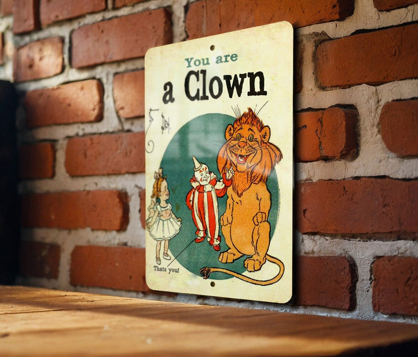 You Are a Clown - Zoo Parody Childrens Book - Funny Gift - Funny Wall Decor - Funny Vintage Decor