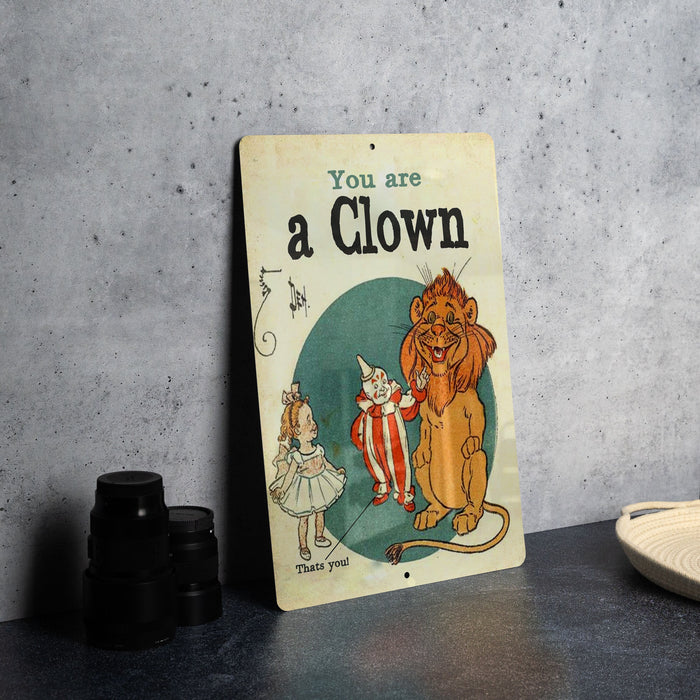 You Are a Clown - Zoo Parody Childrens Book - Funny Gift - Funny Wall Decor - Funny Vintage Decor