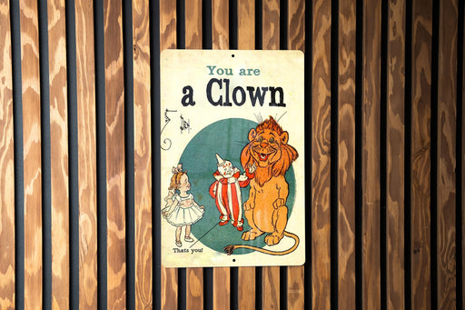 You Are a Clown - Zoo Parody Childrens Book - Funny Gift - Funny Wall Decor - Funny Vintage Decor