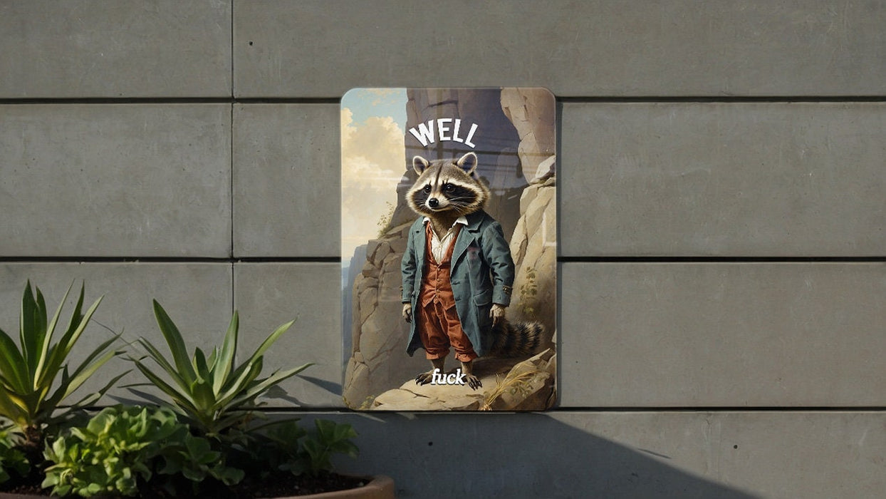 Well.. Fuck - Funny Metal Sign - Explicity Decor - Funny Sign - Home Accent- Swear Decor - Edgy Decor
