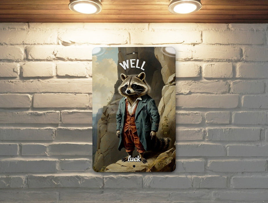 Well.. Fuck - Funny Metal Sign - Explicity Decor - Funny Sign - Home Accent- Swear Decor - Edgy Decor