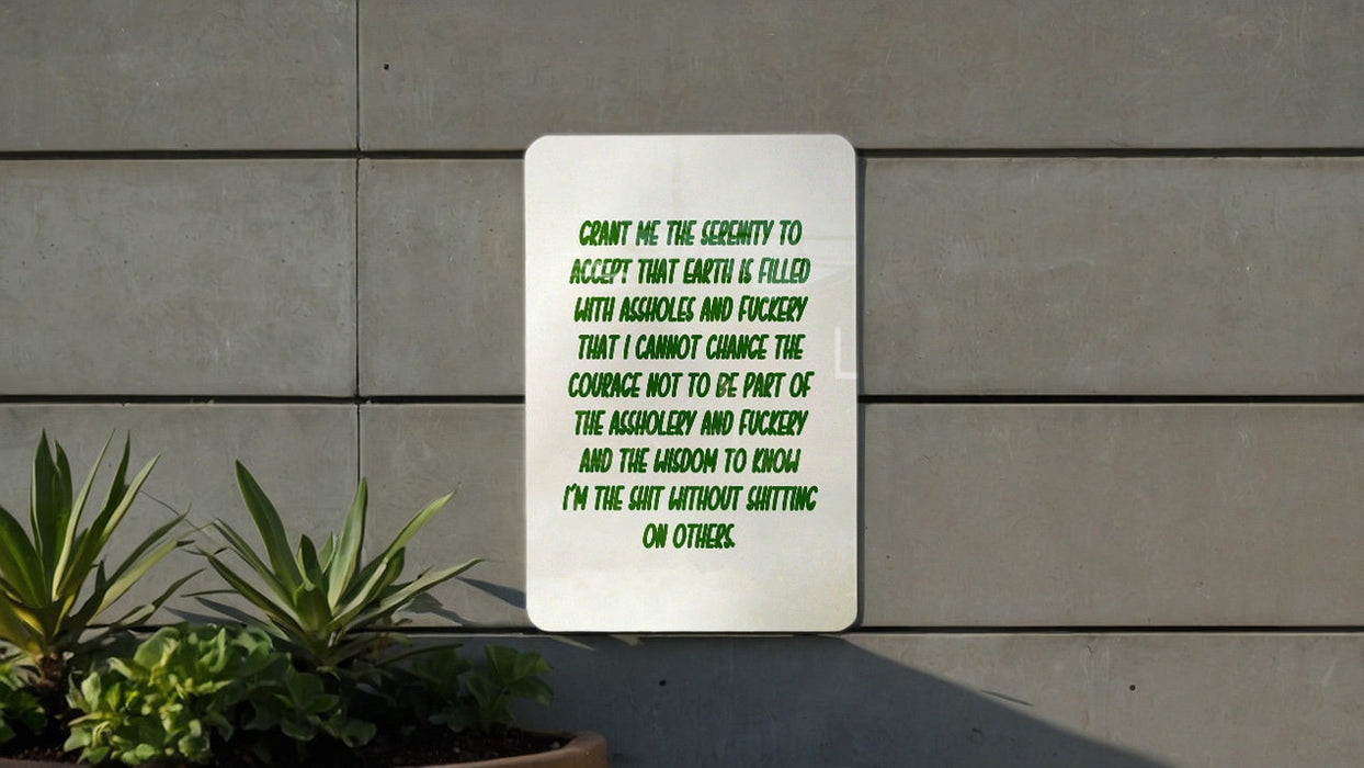 That Earth Is Filled With Assholes Metal Sign - Sarcastic Decor, Funny Quote, Office Humor, Wall Art, Unique Gift