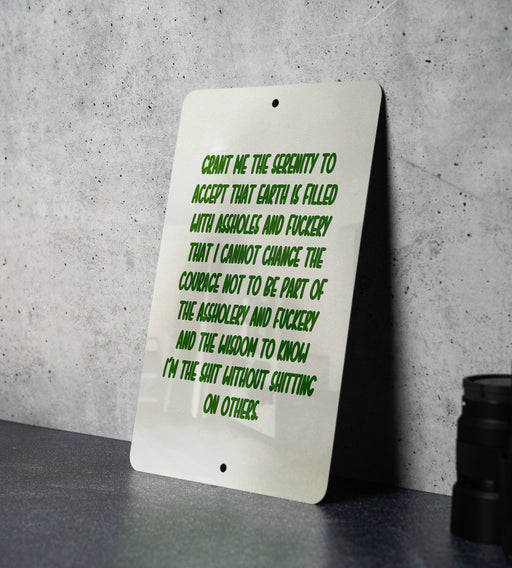That Earth Is Filled With Assholes Metal Sign - Sarcastic Decor, Funny Quote, Office Humor, Wall Art, Unique Gift