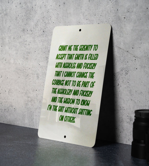 That Earth Is Filled With Assholes Metal Sign - Sarcastic Decor, Funny Quote, Office Humor, Wall Art, Unique Gift