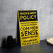 Health and Safety Policy Use Common Sense Metal Sign - Office Decor, Workplace Humor, Safety Sign, Common Sense Reminder, Funny Gift