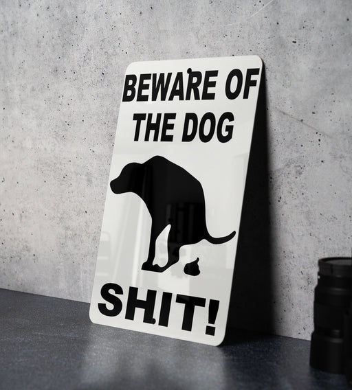 Dog Caution, Funny Sign, Metal Decor, Garden Warning, Pet Humor
