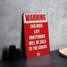 Warning Unattended Children Will Be Sold to The Circus Metal Signs - Humorous Caution Sign, Funny Parental Decor, Unique Wall Art
